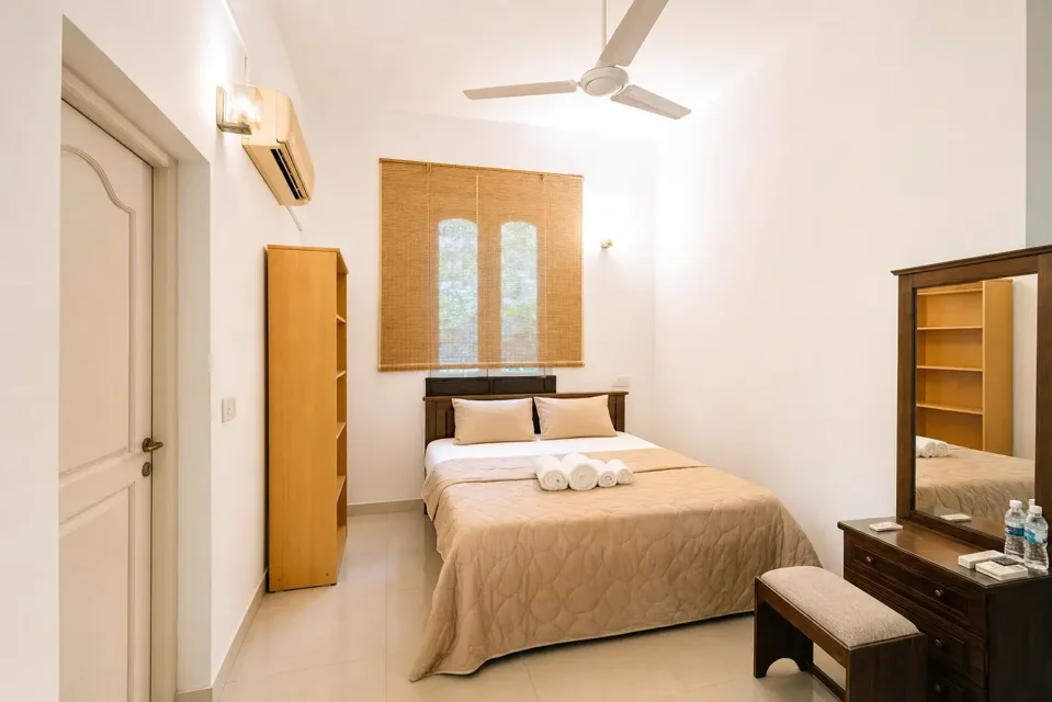 Cozy Double Room from the doorway